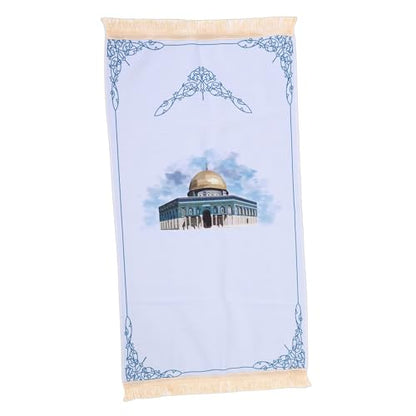 Tissting Cotton Prayer Mat with Tassels - Portable Meditation Rug for Adults Kids, Soft Non Shedding Fabric with Traditional Design for Home Travel Use