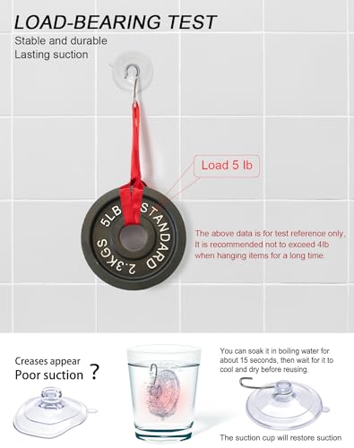Suction Cup Hooks 30Pack Reusable Stainless Steel Hooks | 1.78 Inches Clear PVC Medium Suction Cup No Trace, & Removable, for Glass, Tile, Window, Kitchen, Bathroom - size: Iron hook A-30Pack