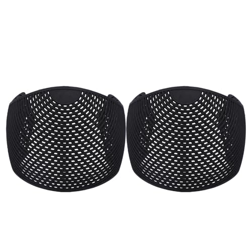 Bewinner Lightweight Hijab Under Scarf Base Layer | 2 Pack Non Slip Hair Grip Band Elastic Headband for Sports Black (Black) - color: Black