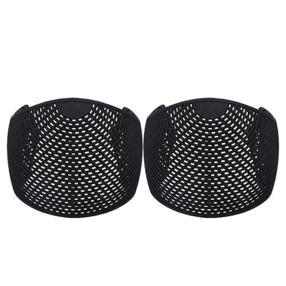 Bewinner Lightweight Hijab Under Scarf Base Layer | 2 Pack Non Slip Hair Grip Band Elastic Headband for Sports Black (Black) - color: Black