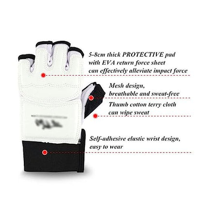 Taekwondo Palm and Foot Protector Karate Gloves - size: Large