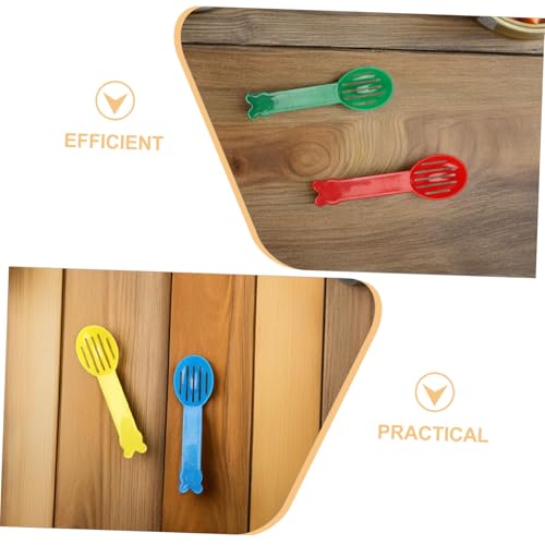 TOYANDONA 40pcs Small Animal Litter Scoops Comfort Grip Handle Plastic Spade Poop Cleaning Tools for Reptile and Small Animal Bedding Ergonomic Litter Pan Scooper