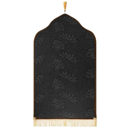 haozaikeji Muslim Prayer Rug Islamic Turkish Prayer Mat Thick Soft Janamaz Sajada Rug Praying Carpet for Ramadan Eid Travel - color: Brown, size: M 19.69*35.43 inch (50*90cm)