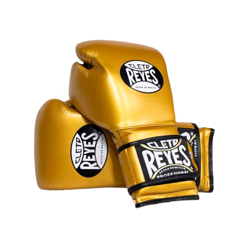 CLETO REYES Training Boxing Gloves with Hook and Loop Closure for Sparring and Heavy Punching Bags, Men and Women, MMA, Kickboxing, Muay Thai - color: Solid Gold, size: 12oz.