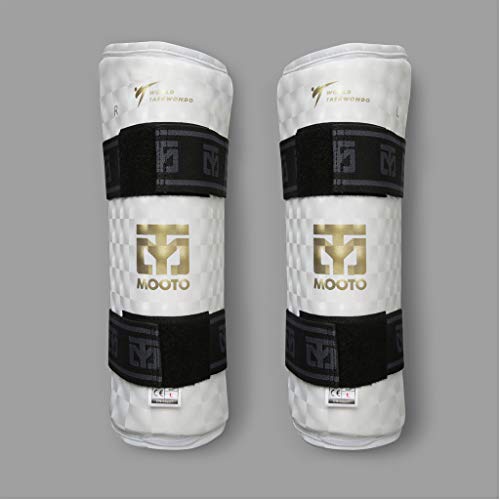Mooto Korea Taekwondo Extera S2 Shin Protector Guard WT Logo MMA Martial Arts Kickboxing Karate Training Match Gym School Academy (X_Small(Length 23cm or 0.75 ft))