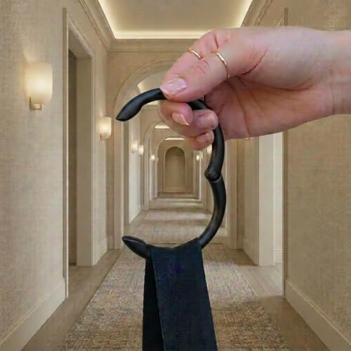 Clipa Bag Hangers The Ring that Opens into a Hook, Closes Automatically | Holds 33 lbs, Needs only 1/2" to Hang a Bag, Easy to Use with One Hand, in 9 available styles, 3 yr Warranty - color: Matte Black