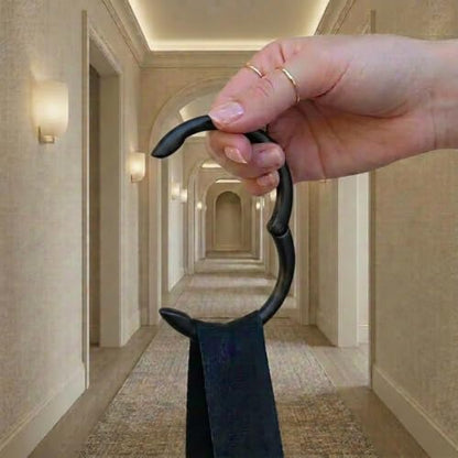 Clipa Bag Hangers The Ring that Opens into a Hook, Closes Automatically | Holds 33 lbs, Needs only 1/2" to Hang a Bag, Easy to Use with One Hand, in 9 available styles, 3 yr Warranty - color: Matte Black