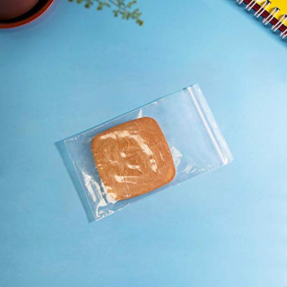 iMailer - 100 Count - 5" x 7" Small Zip Bags - Clear Reclosable Zip Plastic Poly Bags 2 Mil with Lock Seal Zipper for A2 A4 A6 Cards & Envelopes, Bakery, Cookies, Treats - size: 5" x 7"