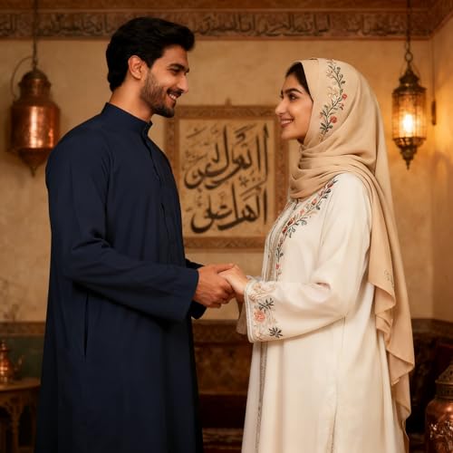 HOMELEX Men's Muslim Clothes Thobe Middle East Kaftan Saudi Arab Caftans Islamic Abaya Dress Dubai Robes - color: Blue-2, size: Medium