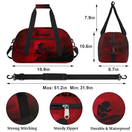 Personalized Martial Art Bag Duffel Bag for Girls, Custom Taekwondo Karate Bag Overnight Bags for Travel Weekender Practice Girl(1) - color: Option 7