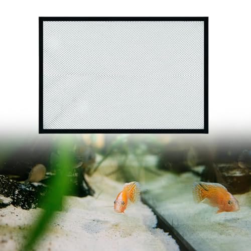 Baoblaze Aquarium Anti-Jump Screen Cover, 50x30cm Transparent Polyester Mesh Netting DIY Kit for Fish Tank Lid Replacement - size: 50x30cm
