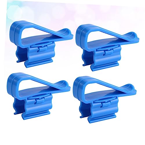 4pcs Aquarium Filtration Hose Holder Adjustable Water Clip for Fish Tank Pump Sturdy Soft Tube Clamp for Easy Installation - size: 8.50X2.60X1.80CM