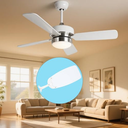 Ceiling Fan Blade Arms Replacement Kit White Fan Brackets Mounting Kit for Replacing The Worn Blades Easy to Install Bracket Accessories