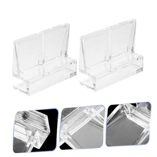 LIOOBO 6pcs Aquarium Lid Clips for Glass Covers Durable Acrylic Fish Tank Support Holders Rimless Aquarium Lid Protector Clips Elegant Design for Secure Fit