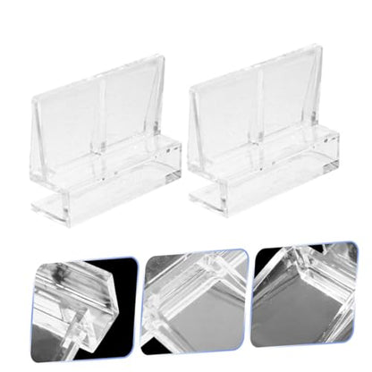 LIOOBO 6pcs Aquarium Lid Clips for Glass Covers Durable Acrylic Fish Tank Support Holders Rimless Aquarium Lid Protector Clips Elegant Design for Secure Fit