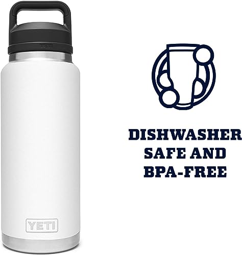 YETI Rambler 36 oz Bottle, Vacuum Insulated, Leakproof, Stainless Steel with Chug Cap - color: Black Forest Green