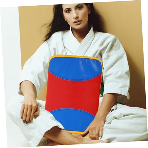 Curved Taekwondo Kick Pad Size S with Handle and Straps for Fans | PU Leather, Epe Core, Lightweight, Portable, Grasp Shield, Side Kick Target, Martial Art Training Use