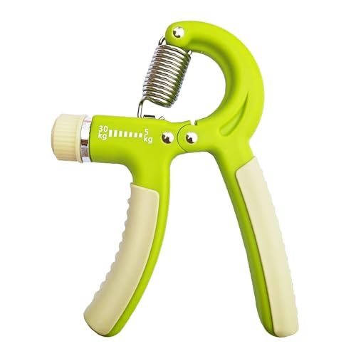 Strengthener Hand Grip for Kid Boys Girls Teenager Strength Trainer Number Counter Forearm Finger Wrist Gripper Exerciser 5-30kg Adjustable Stretcher Squeezer Workout - color: Green