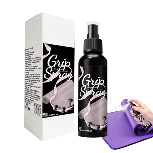 Yoga Mat Spray | Cleaning Long-Lasting Anti-Slip Liquid, Gym Equipment Cleaner Spray for Yoga Mats Shoes Sports Gloves Gear Helmets, Suitable for Women Fitness Football Boxing Accessories