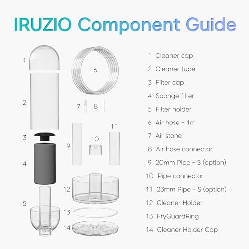Aquarium Fish Waste & Debris Remover | Auto & Handheld Modes | Small V2 | 7–10.6 in Water Depth | Surface & Floating Debris Removal | 1.5–2W Air Pump Required (Not Included) - size: Small V2