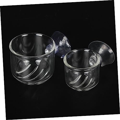 Enhance Your Aquarium Experience Glass Feeding Cups for Small Fish Aquarium Equipment Aquatic Supplies Size s - size: S