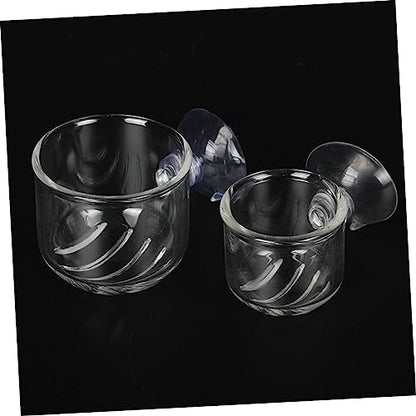 Enhance Your Aquarium Experience Glass Feeding Cups for Small Fish Aquarium Equipment Aquatic Supplies Size s - size: S