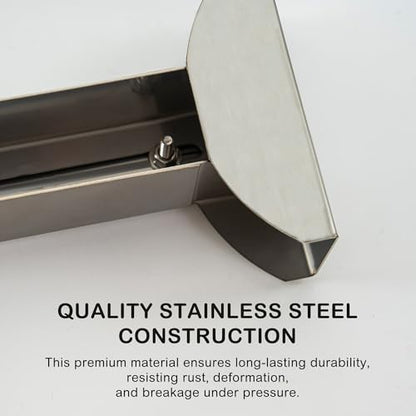 Stainless Steel Bracket for 15cm Sensory Bubble Tube & Aquarium Lamps - Adjustable Dual-Rail Holder with Spill-Proof Base, Child-Safe for Sensory Rooms, Schools, Daycare