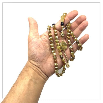 Special Prayer Beads Series -99 Beads- Tesbih Tasbih Tasbeeh Misbaha Masbaha Subha Sebha Sibha (Fire Agate Natural Stone -8 mm 99 Beads-) - color: Fire Agate Natural Stone -8 mm 99 Beads-