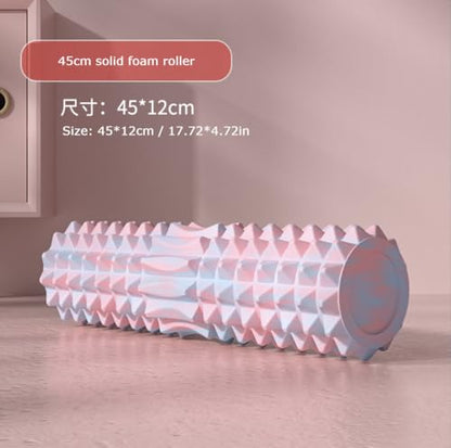 Solid Foam Roller Yoga Stick Roller Dual-Zone Leg Muscle Relaxation Deep Massage Relaxation Pain Relief (Blue (Solid)) - color: Blue (Solid)