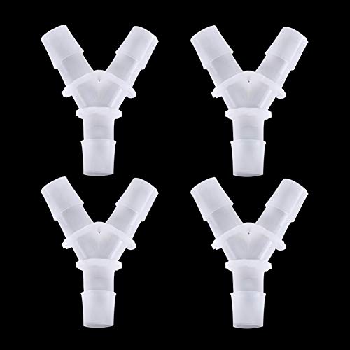 3/4" Hose Barb Fitting Equal Barbed Y Shaped 3 Way plastic Tubing Joint Splicer Mender Adapter Union for Oxygen Tubing Pipe Household Fuel Gas Liquid Air (Pack of 4) - size: 3/4 Inch