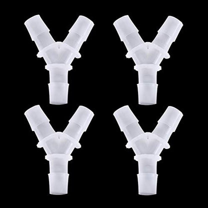 3/4" Hose Barb Fitting Equal Barbed Y Shaped 3 Way plastic Tubing Joint Splicer Mender Adapter Union for Oxygen Tubing Pipe Household Fuel Gas Liquid Air (Pack of 4) - size: 3/4 Inch