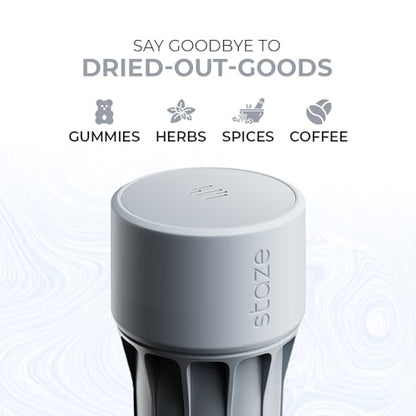 Staze Air Tight Smell Proof Container (148ml) – Vacuum Seal Jar with UV Protection, Waterproof Food Storage Canister, Portable Small Smell Proof Jar for Coffee, Herb, Spice & Gummies - (CLOUD) - color: CLOUD