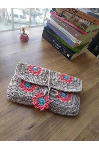 Handmade Crochet Book, Quran, Tablet Sleeve Bag Ecru Standard Size - Artisan Crafted Cotton Pouch for Protection and Style - Ecru, Standart