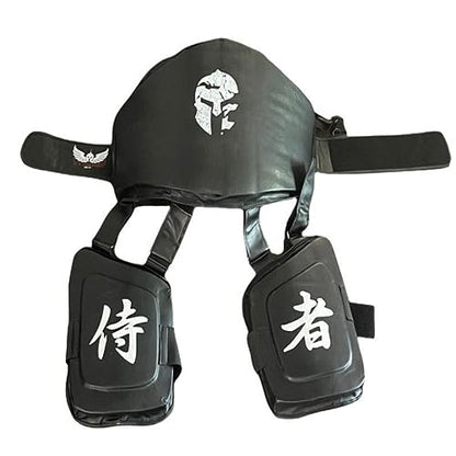 Victorbudo Leather Boxing Muay Thai MMA Training Kickboxing Body Armour Vest Body Protector Belly Pad