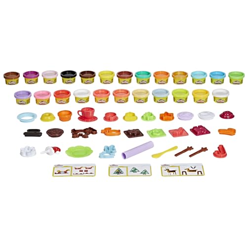 Play-Doh Holiday Advent Calendar for Kids 3 and Up, 24 Day Countdown, Multiple Surprise Gifts Behind Each Door, Arts & Crafts