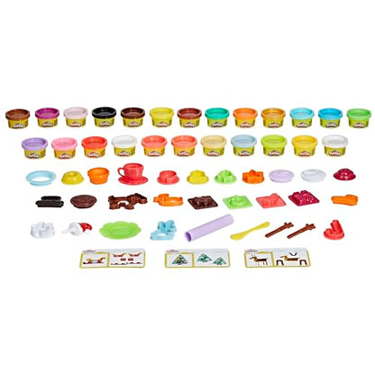 Play-Doh Holiday Advent Calendar for Kids 3 and Up, 24 Day Countdown, Multiple Surprise Gifts Behind Each Door, Arts & Crafts