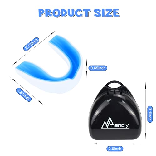 MENOLY 6 Pack Kids Mouth Guard, Toddler Sport Mouth Guard Kids with 6 Portable Cases for Football Basketball Boxing MMA Wrestling Hockey - size: Kids (Under 8 Year Old)