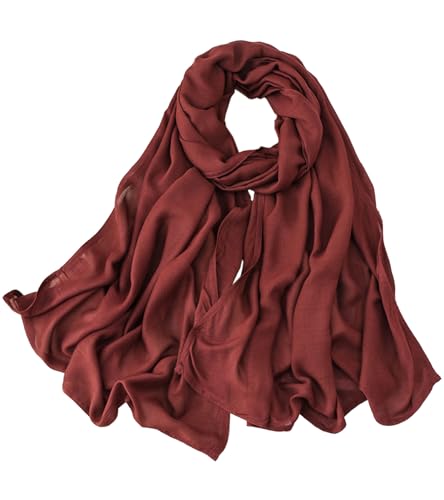 Thin Cotton Scarf For Spring And Summer, Pure Color Edged Sunscreen Shawl - color: 24