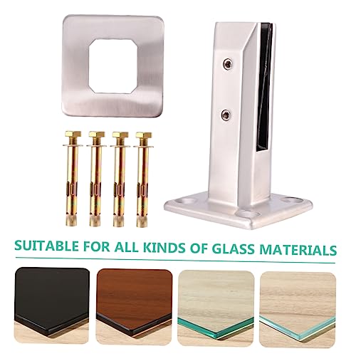 VILLCASE Easy to Use Glass Clamp Stainless Steel Glass Bracket Practical Fixing Tool for Lid and Screw