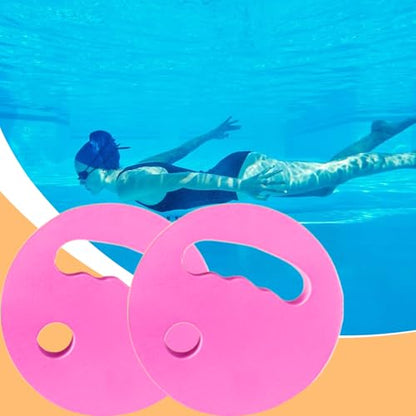 Water Exercise Discs,EVA Foam Floating Aqua Training Disc,Grip Swimming Pool Fitness Discs for Swimming Beginner - color: Pink