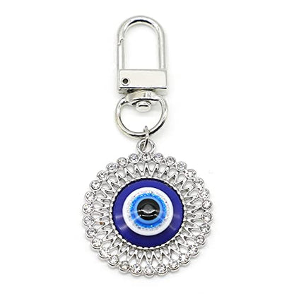 Evil Eye Keychains Car Key Ring Bag Purse Charm for Women Men - Good Luck Amulet Protection - color: A