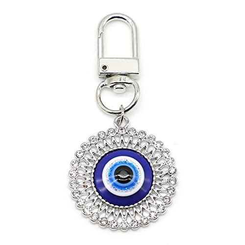 Evil Eye Keychains Car Key Ring Bag Purse Charm for Women Men - Good Luck Amulet Protection - color: A