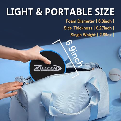 ZILLEEN Exercise Sliders for Working Out Pilates Fitness Discs 10pcs | Strength Slides for Yoga Pilates Aerobics Lunges Squats, Women & Men - color: Black