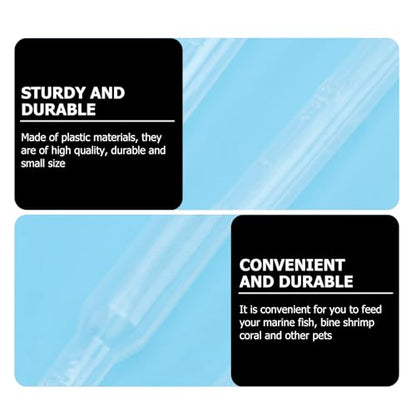 VICASKY 10pcs Fish Feeding Tools Coral Fertilizer Feeders Plastic Syringe Tubes 3ml Manual Suction Dropper for Aquarium Marine Fish and Shrimp Feeding