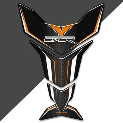 Motorcycle 3D Tank Pad Compatible with Triumph Street Triple Daytona 675 765R RS Stickers Gas Kit Knee Fish Bone Tank Pad Decals Fit for 675 765 R RS Stickers Decals Tank Protection Waterproof (A-18) - color: A-18