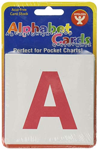 Hygloss 30-Pk Alphabet Flashcards – Uppercase Letters 3" x 3" White Cards – Literacy Learning Card Kit - style: Uppercase