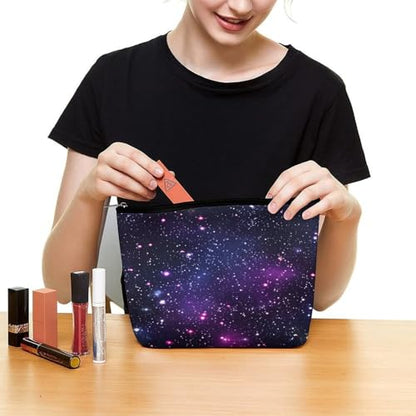 Starry Night Sky Makeup Bag, Travel Toiletry Organizer, Cosmetic Pouch for Women, Birthday Presents for Mom Girls Women Sisters - color: Starry Night Sky