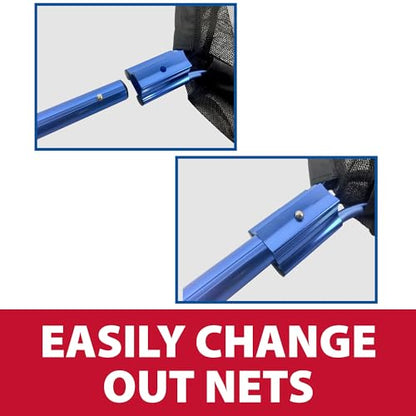 The Pond Guy Heavy Duty Telescopic Fish & Utility Net Combo | Adjustable aluminum pole and mesh netting are ideal for water garden maintenance and fishing equipment needs