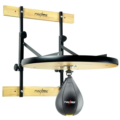 MaxxMMA Speed Bag Platform Kit - Heavy Duty Boxing Training Equipment with Punching Ball, Adjustable Height for Home Fitness, Suitable for Boxing and Fitness Enthusiasts