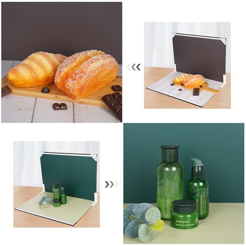 Photo Backdrop Board for Product Photography, 16.5 x 11.7 inch | 10 Double-Sided Backdrops, 20 colors and textures for beauty, jewelry, candles, handmade goods and small product photography - color: light